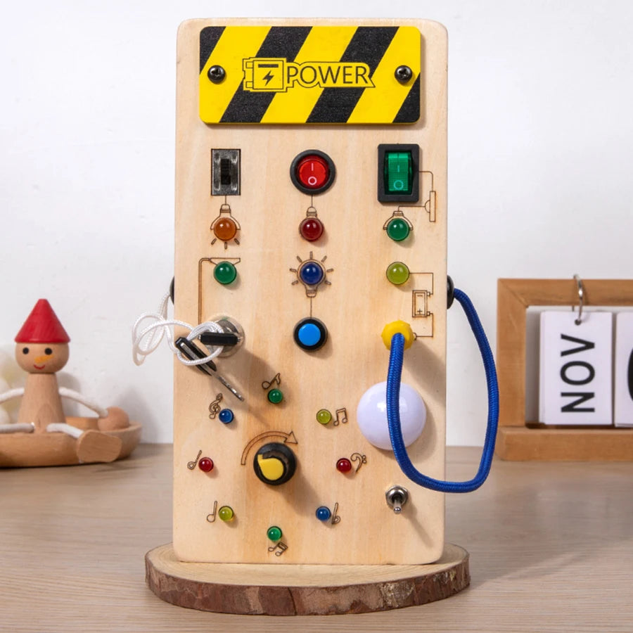 Montessori Busy Board with LED Light