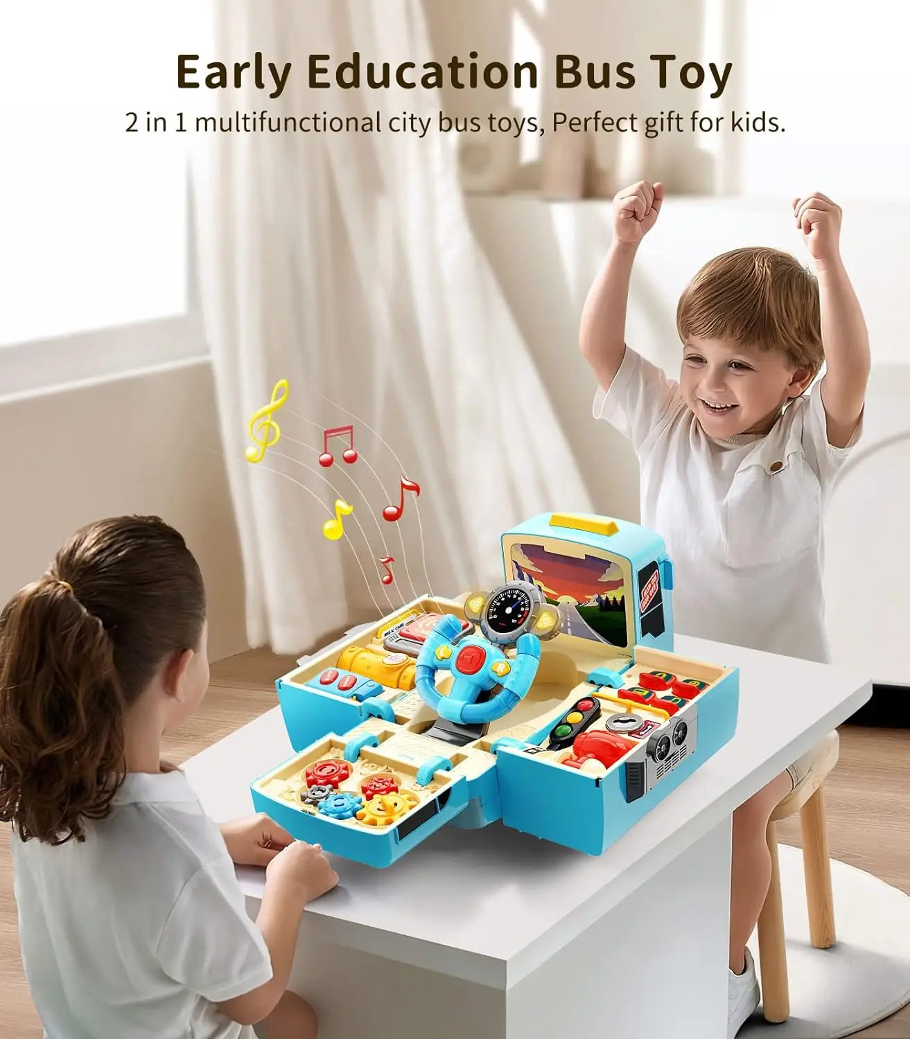 Montessori Interactive Bus Toy