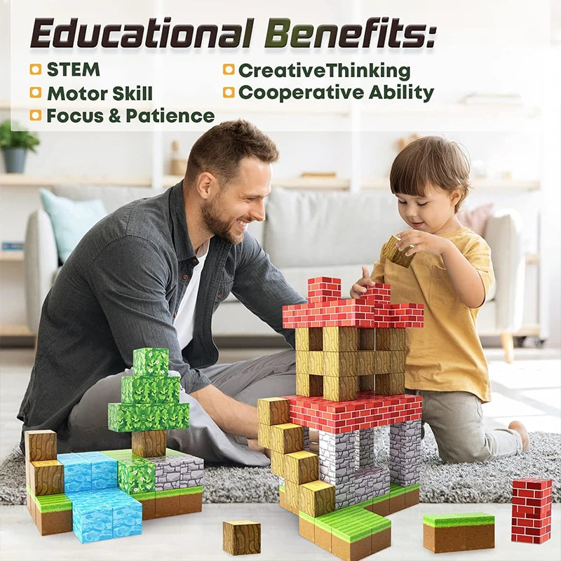 100pcs Magnetic Blocks Set – Construction Toy