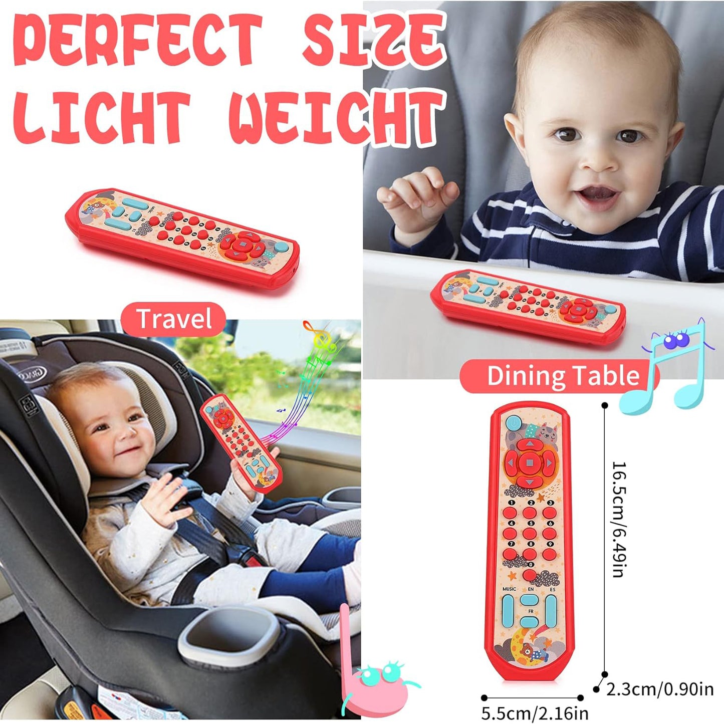 Sensory Silicone Teether Toy – Baby Remote Gift