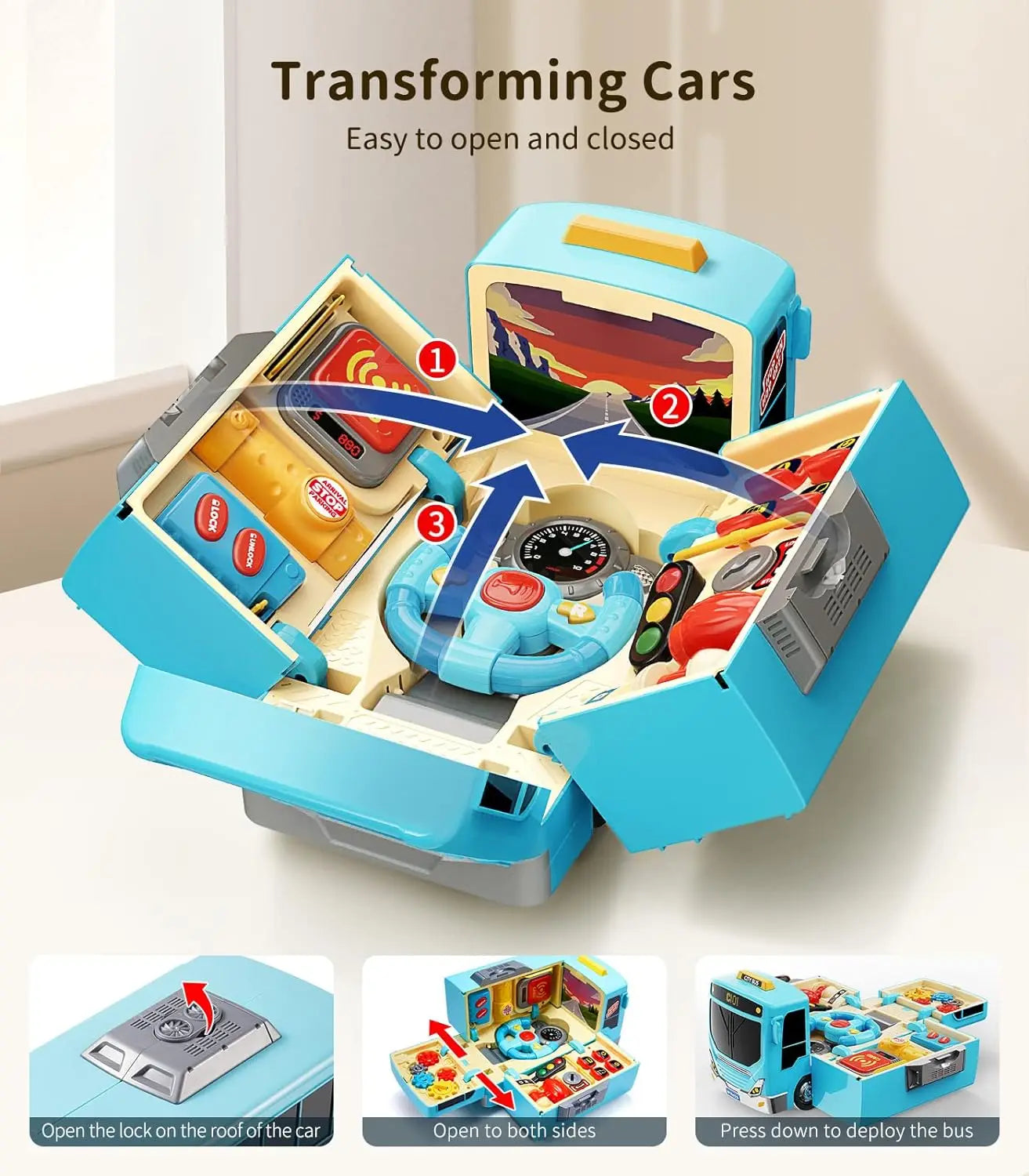 Montessori Interactive Bus Toy