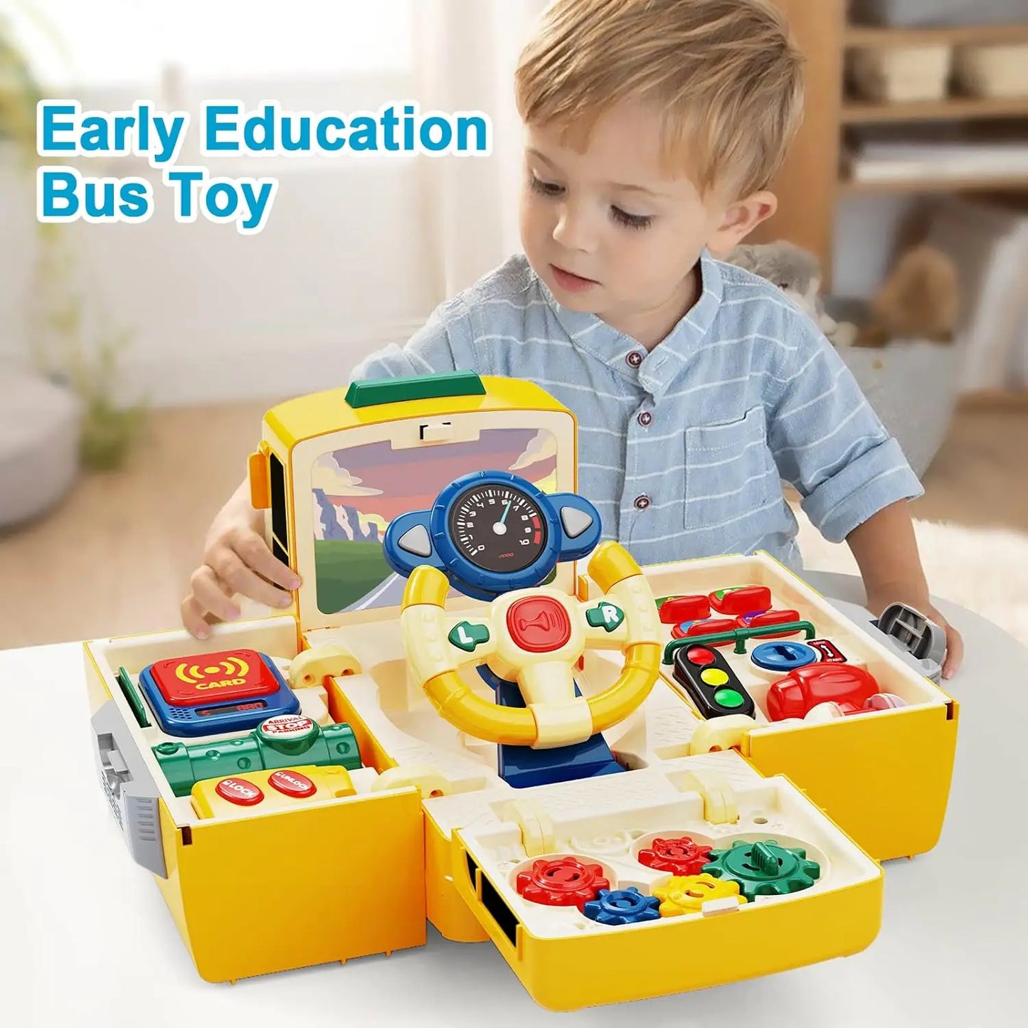 Montessori Interactive Bus Toy