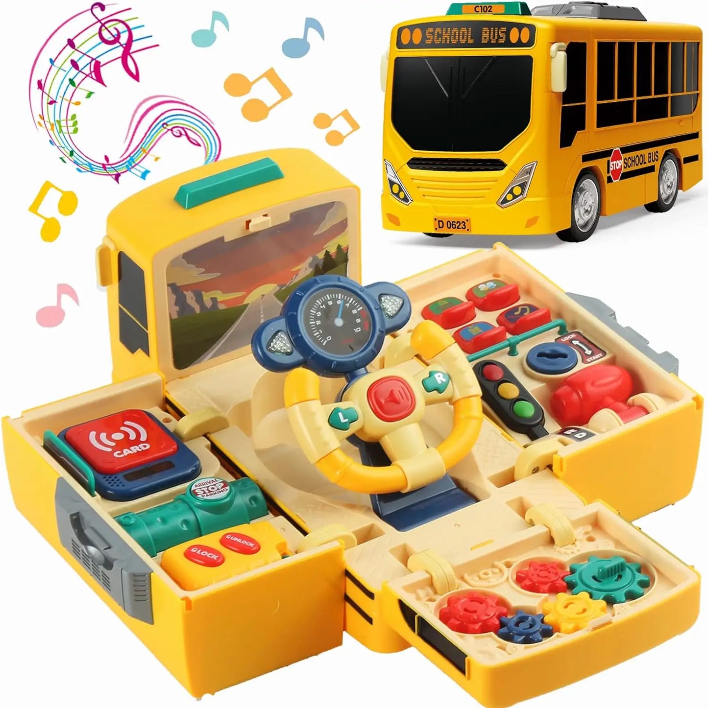 Montessori Interactive Bus Toy