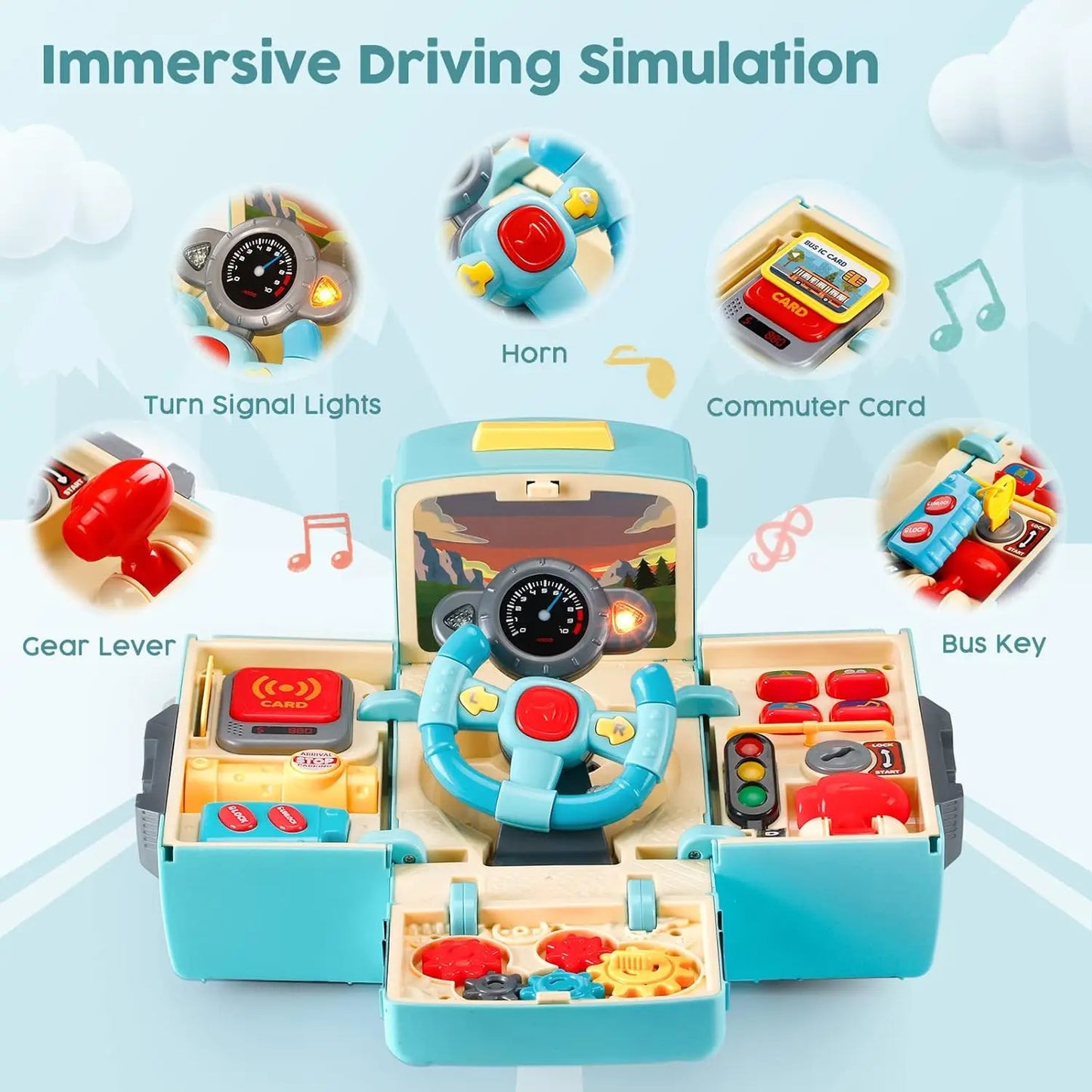 Montessori Interactive Bus Toy