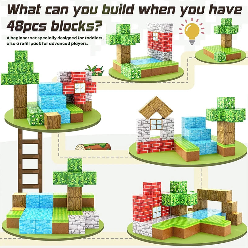 100pcs Magnetic Blocks Set – Construction Toy