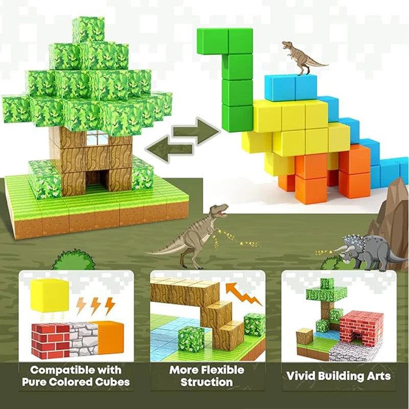 100pcs Magnetic Blocks Set – Construction Toy