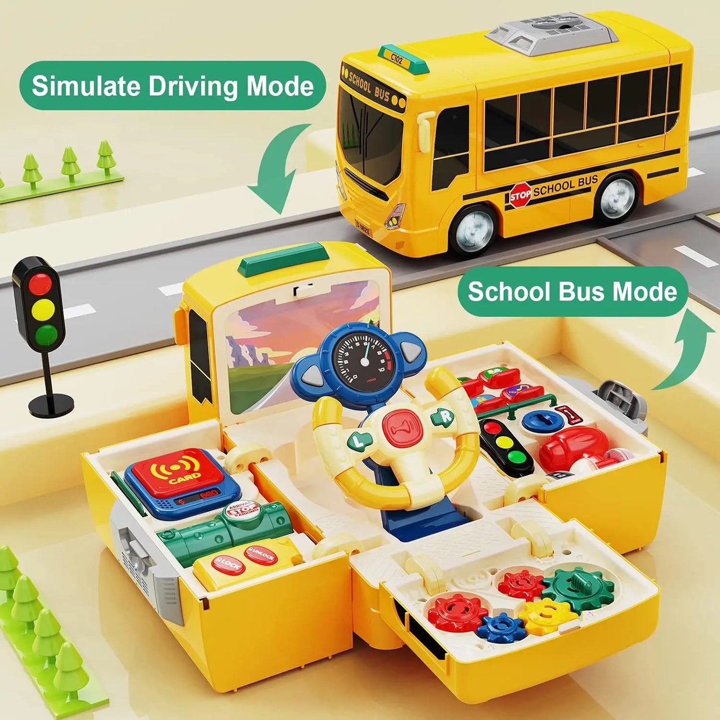 Montessori Interactive Bus Toy