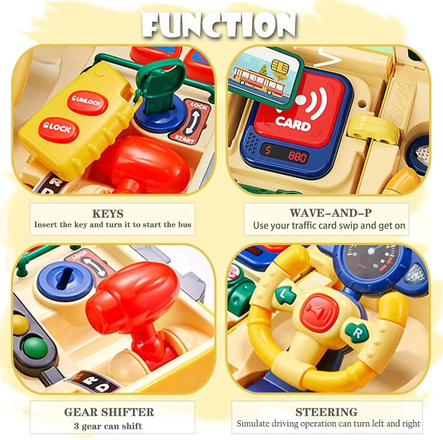 Montessori Interactive Bus Toy