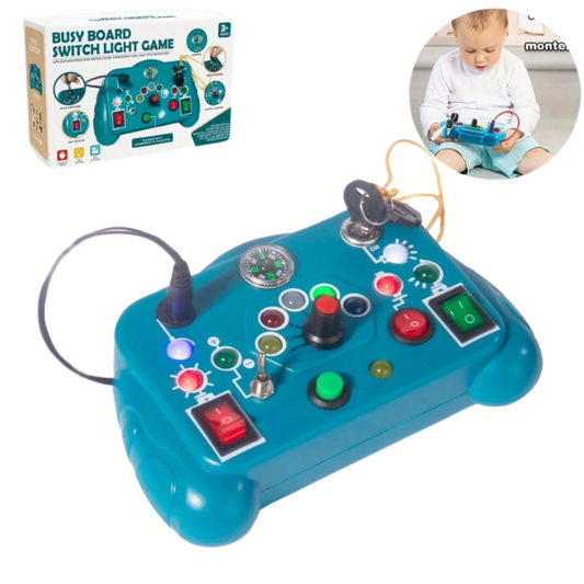 Montessori Travel Activity Busy Board with LED Light