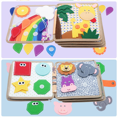 Montessori Busy Board & Giraffe Book – Sensory Toy